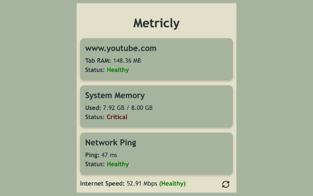 Metricly - RAM & Ping Monitor - 截图 2