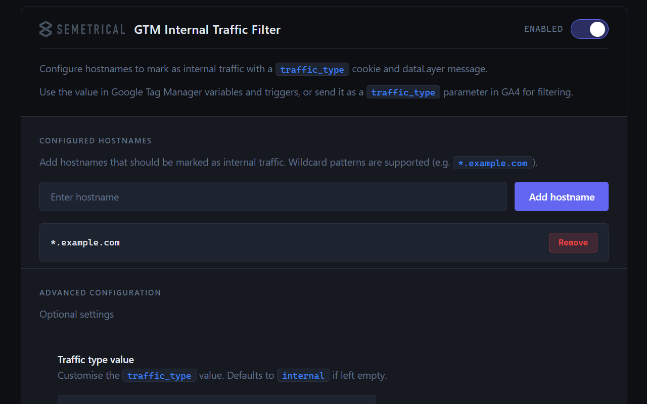 Google Tag Manager Internal Traffic Filter - 截图 1