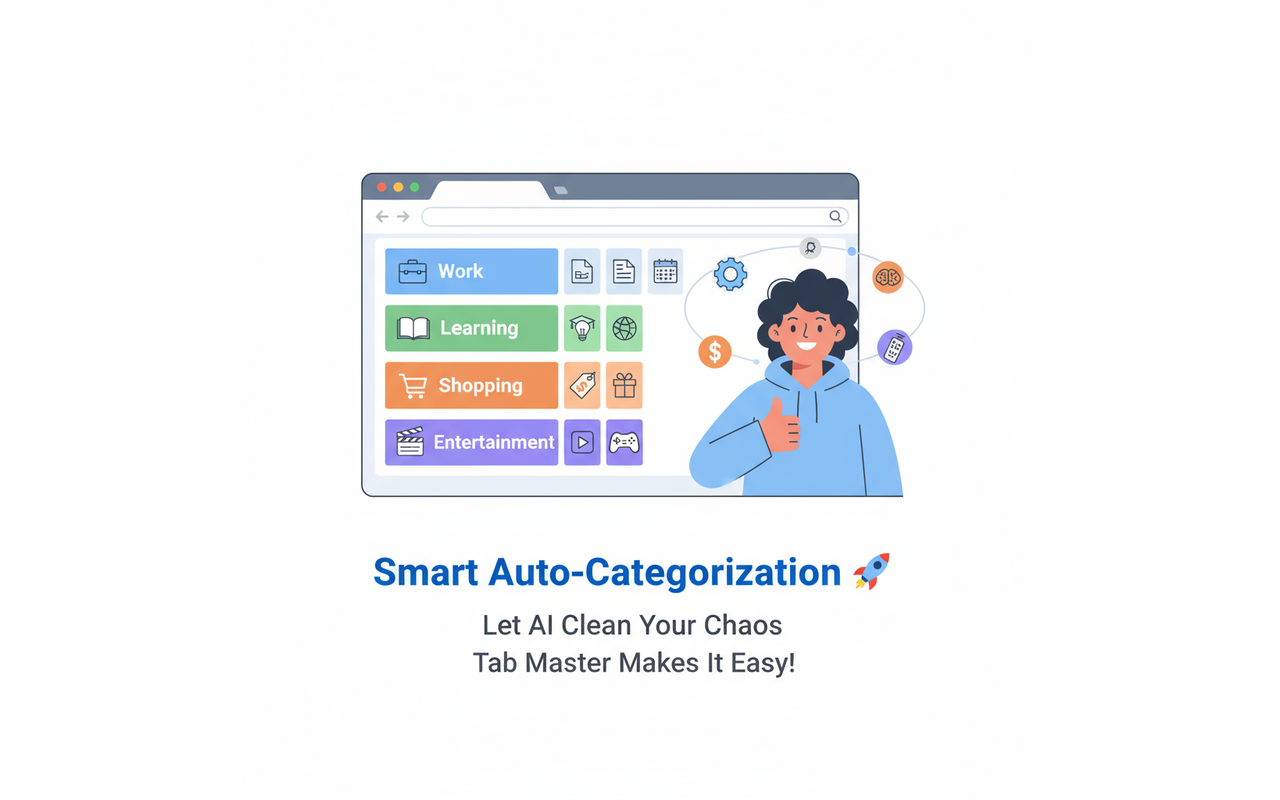 Tab Master - Save Tabs, Auto Organize & RAM Saver - 截图 3