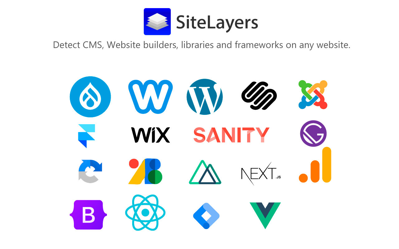 SiteLayers: Detect & Discover CMS, Frameworks, Website Builders - 截图 1