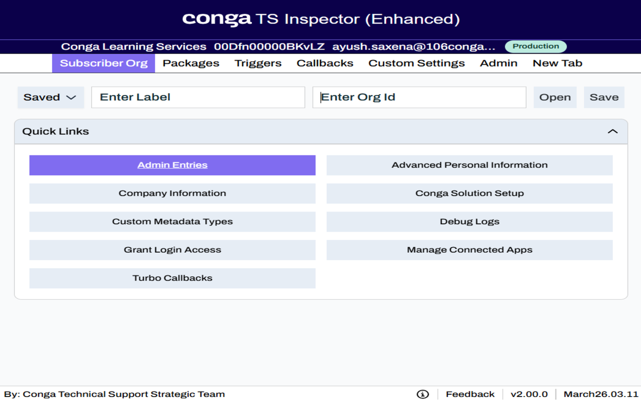 Conga TS Inspector (Enhanced) - 截图 1