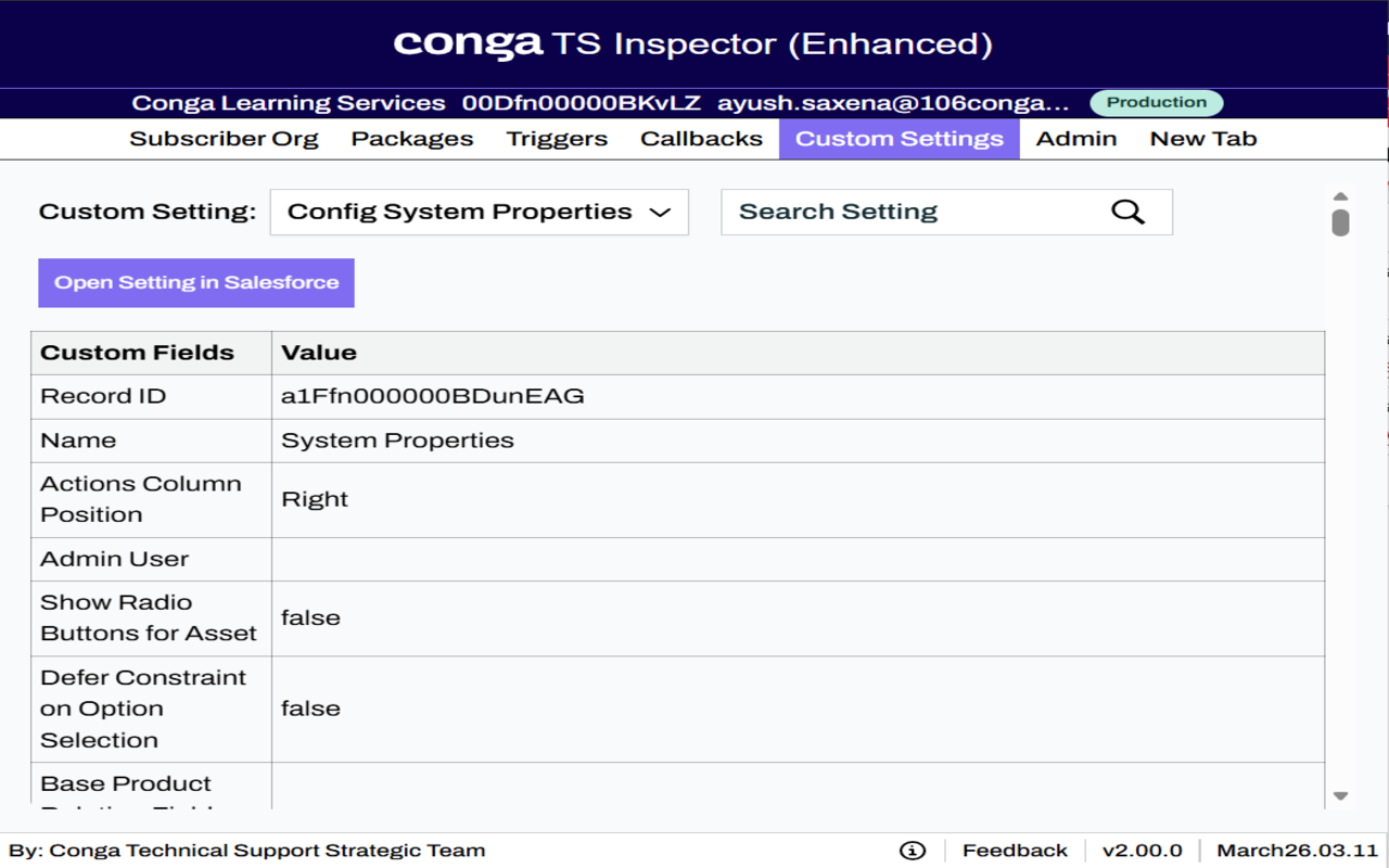Conga TS Inspector (Enhanced) - 截图 2