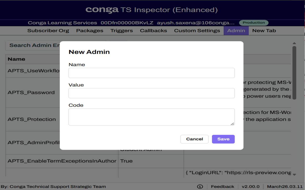 Conga TS Inspector (Enhanced) - 截图 3