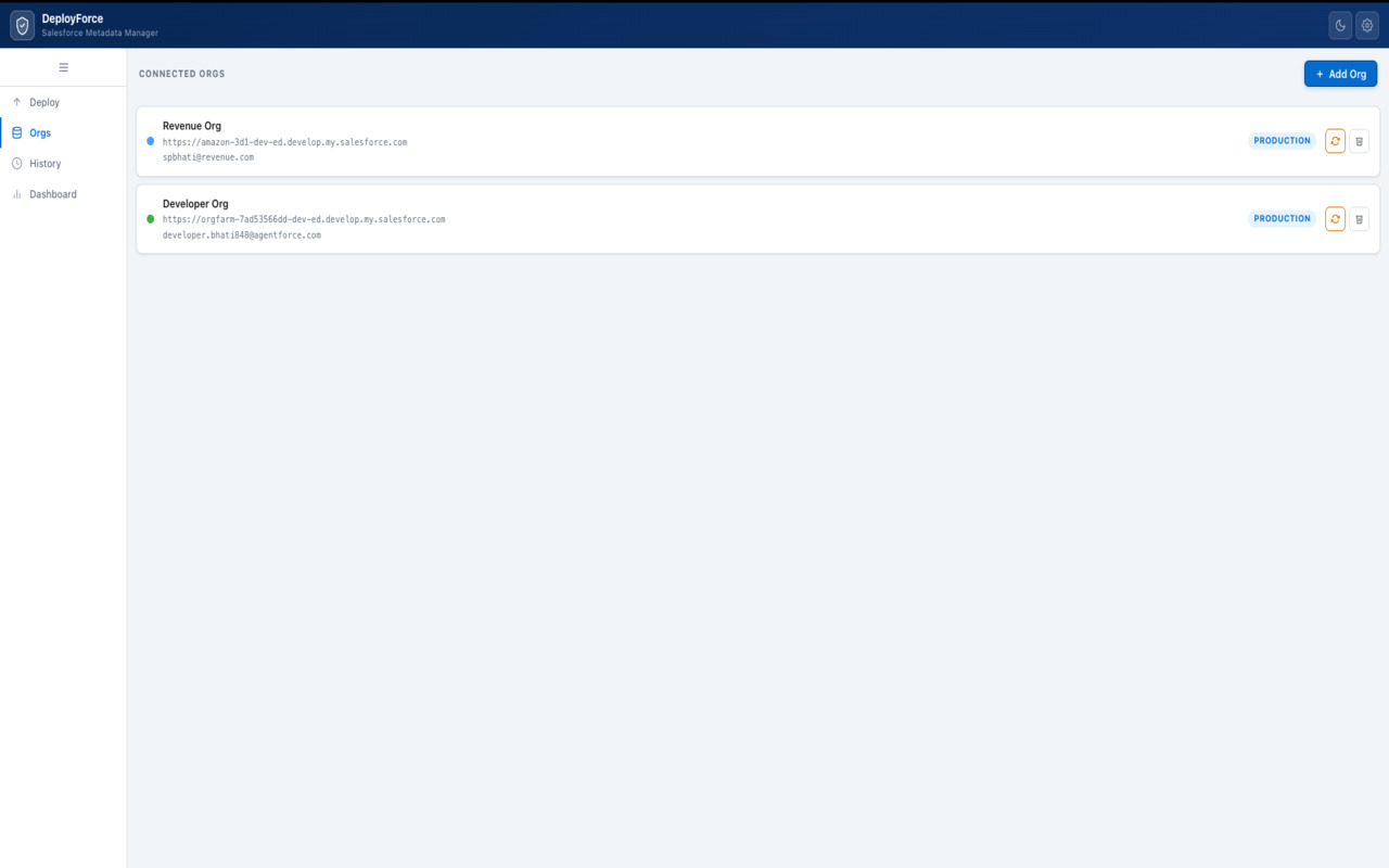 DeployForce – Salesforce Deployment Manager - 截图 3