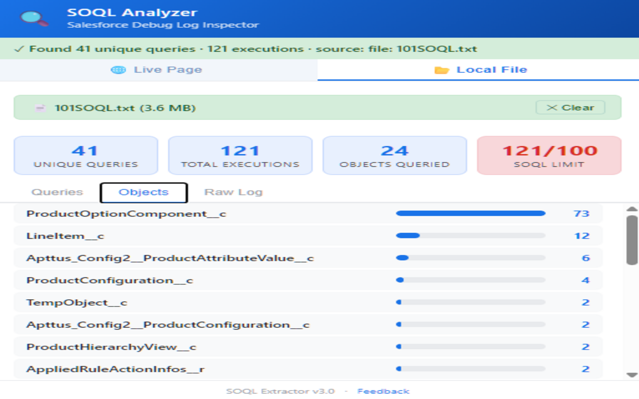 SOQL Extractor and Analyzer for Salesforce - 截图 2