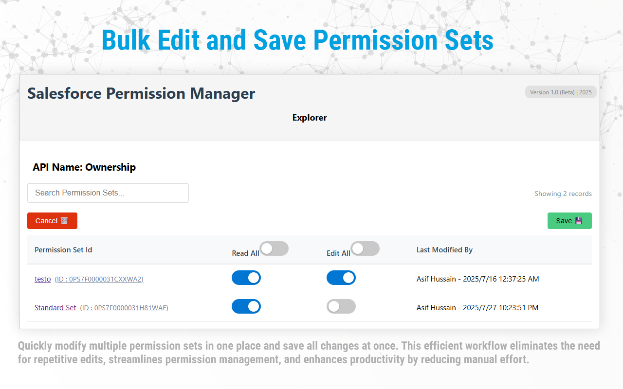 Salesforce Permission Set Manager - 截图 2