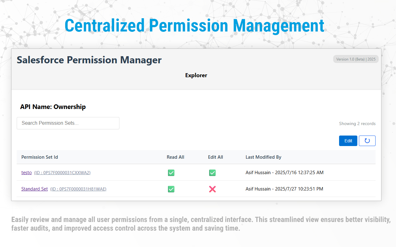Salesforce Permission Set Manager - 截图 3