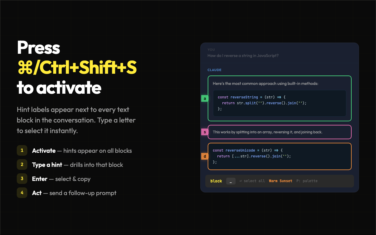 Claude Chat HUD — Keyboard Overlay for AI Chats - 截图 1