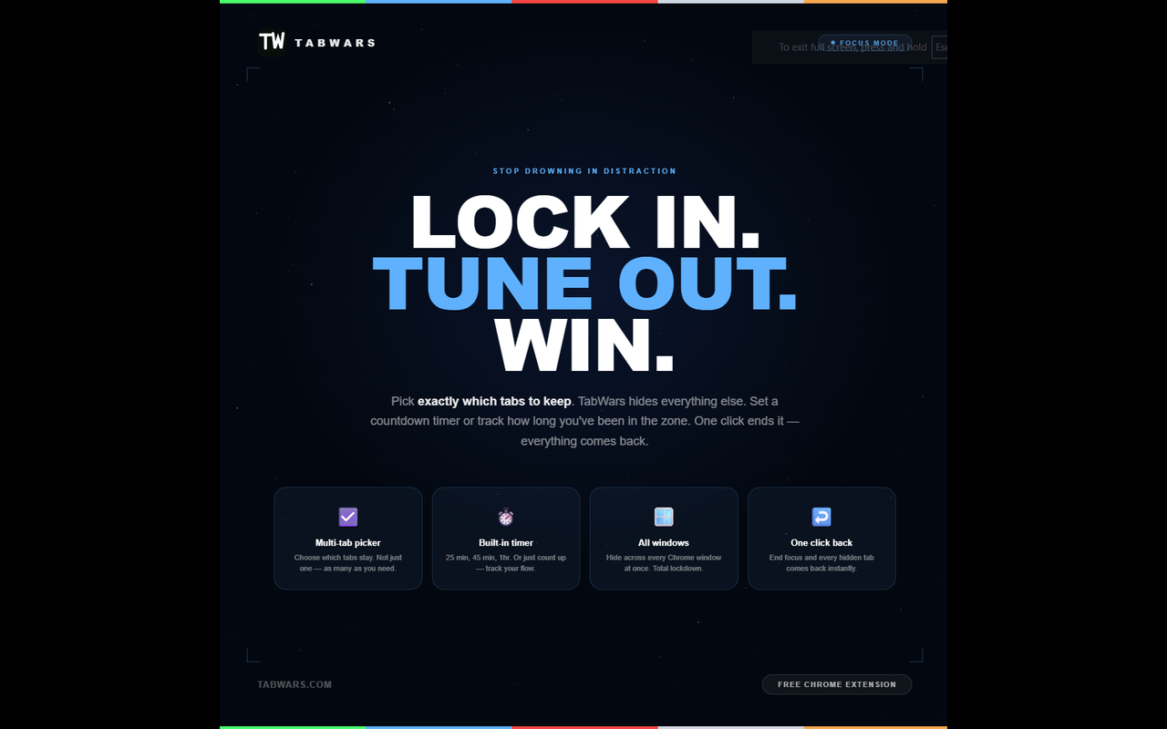 TabWars – Tab Manager & Session Saver - 截图 1