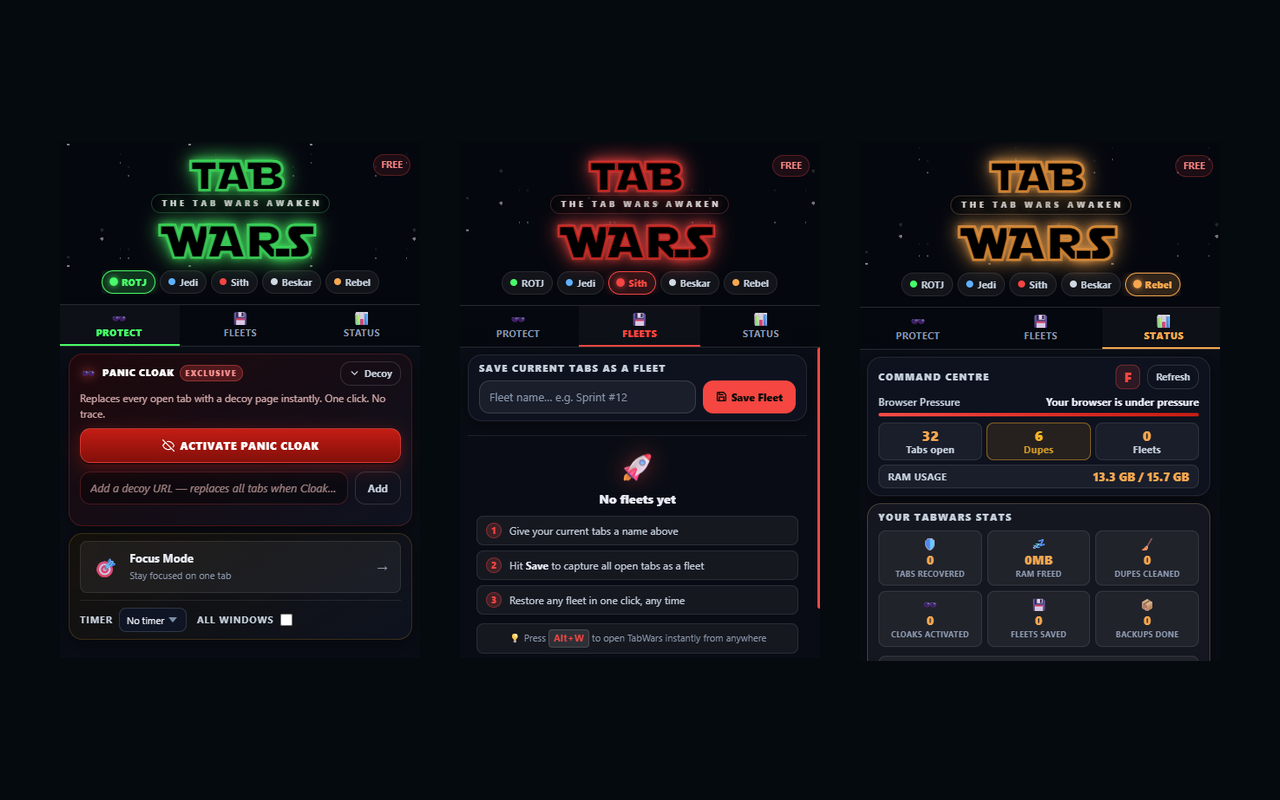 TabWars – Tab Manager & Session Saver - 截图 5