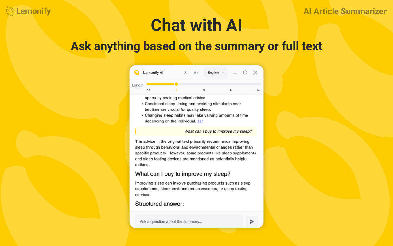 AI Article Summarizer - Lemonify - 截图 1