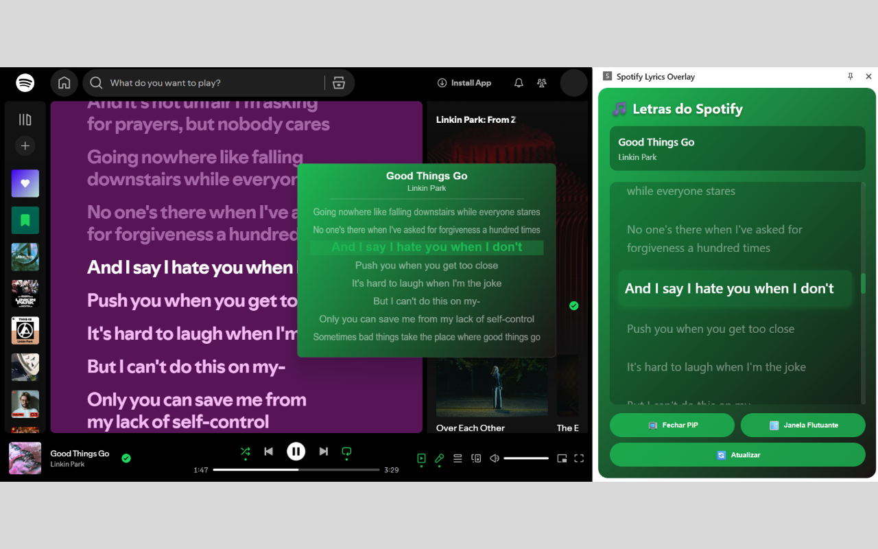 Spotify Lyrics Overlay - 截图 1
