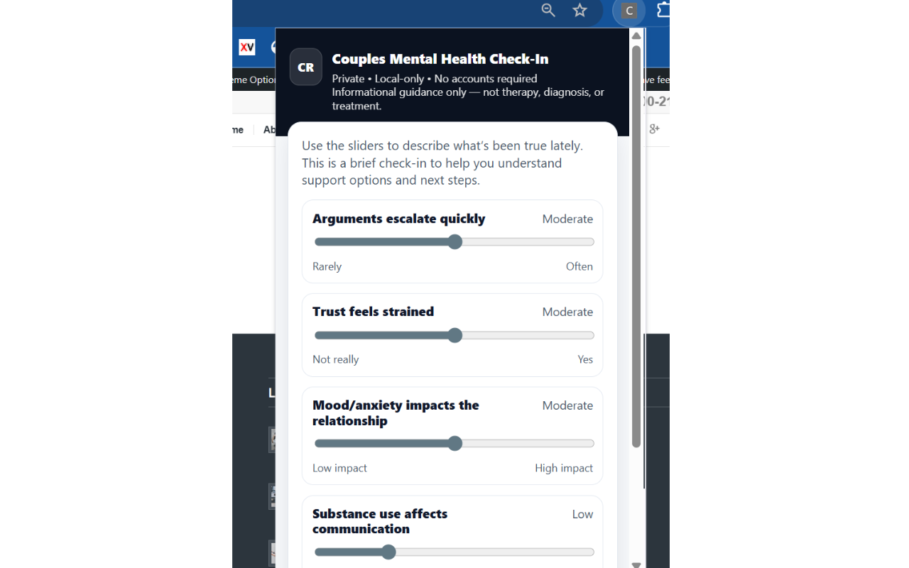 Couples Mental Health Check-In | CouplesRehab - 截图 3
