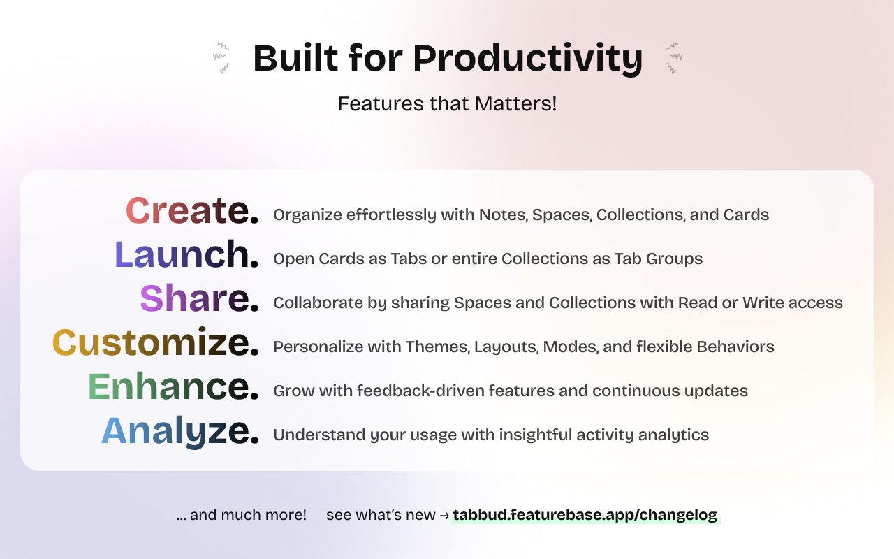 TabBud - Smart Tab Manager & Workspace - 截图 4
