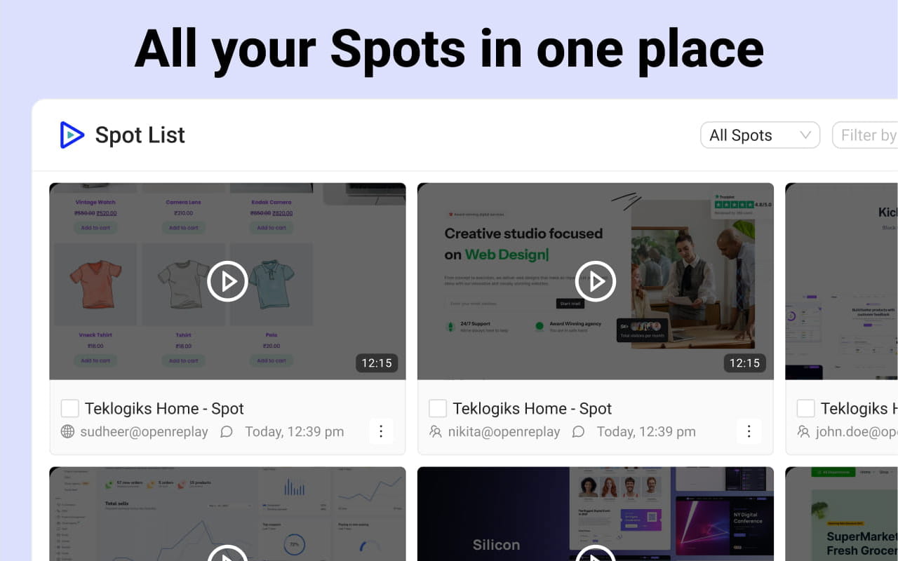 OpenReplay Spot - Record & Report Bugs - 截图 5