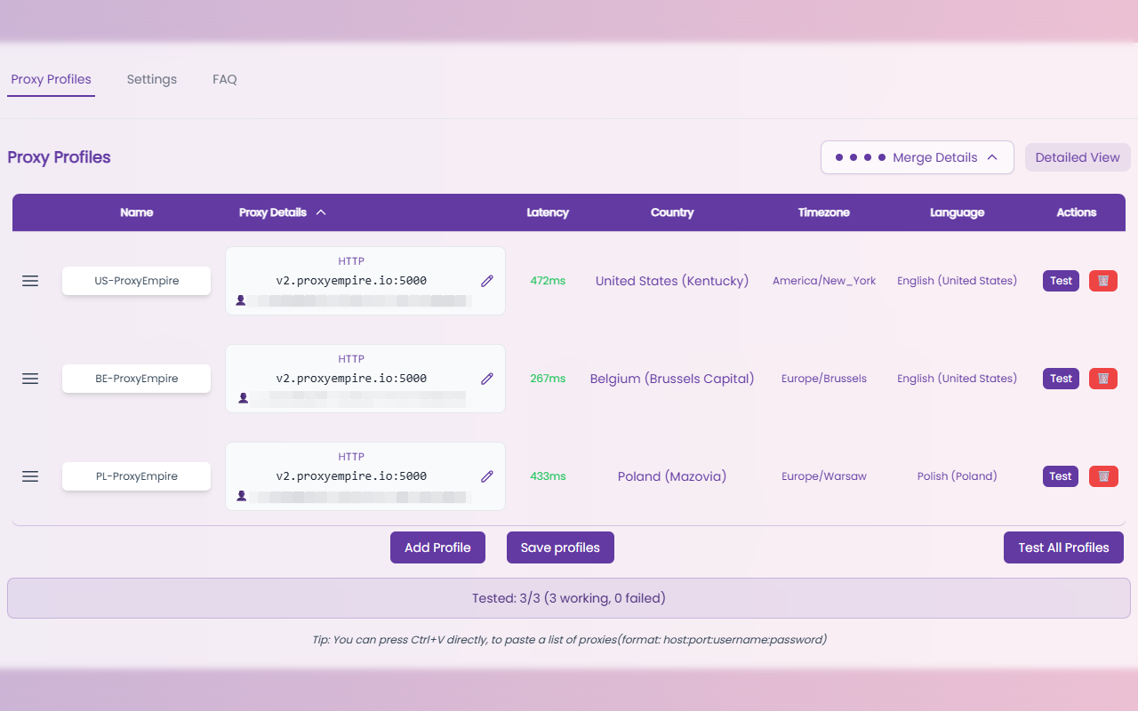 ProxyEmpire Proxy Manager - 截图 3