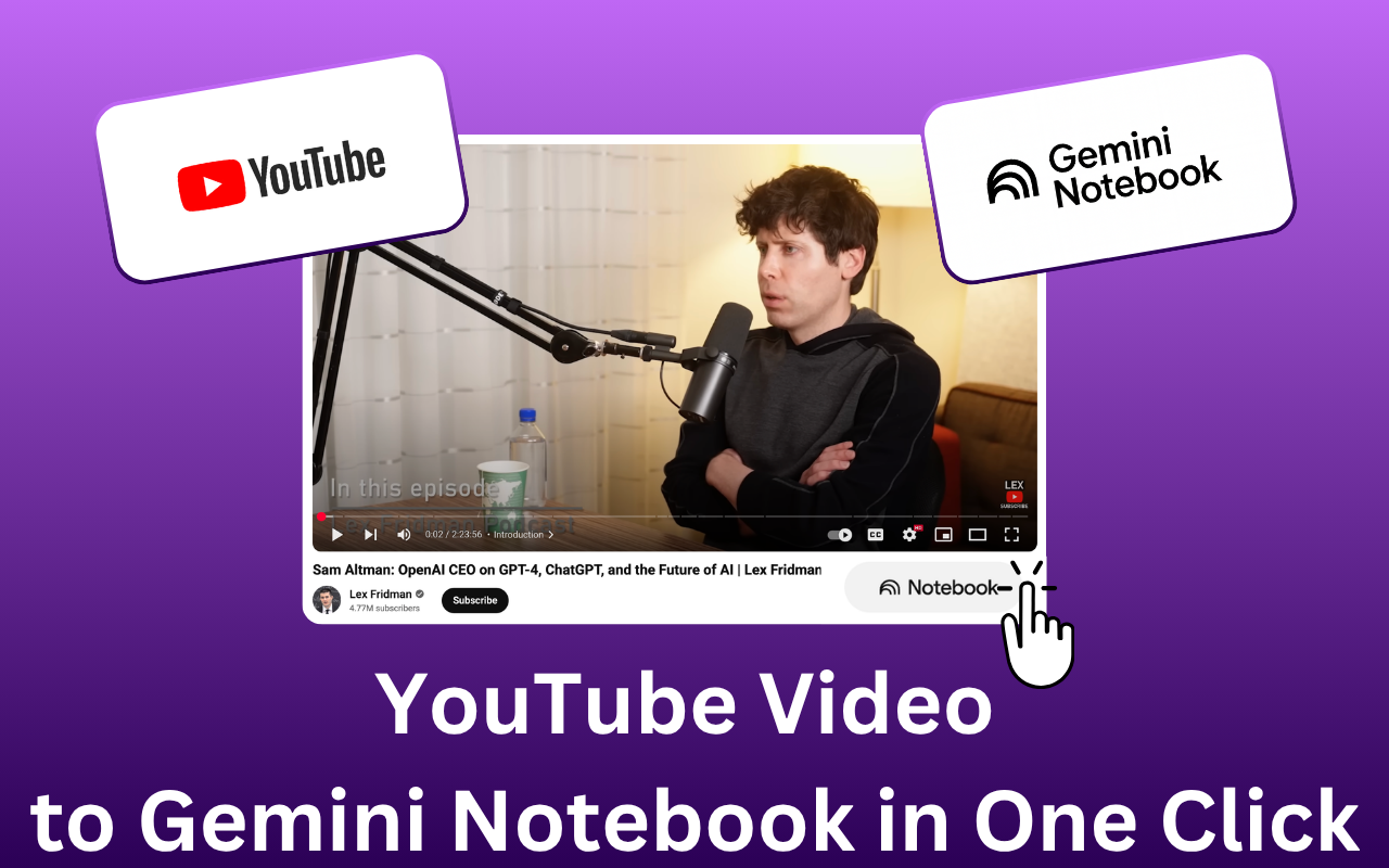 YouTube to NotebookLM - YouTube to Gemini Notebook - 截图 4