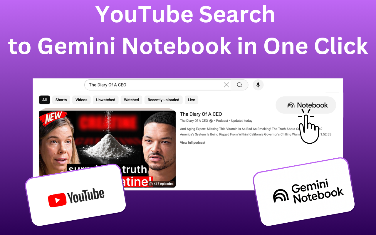 YouTube to NotebookLM - YouTube to Gemini Notebook - 截图 5