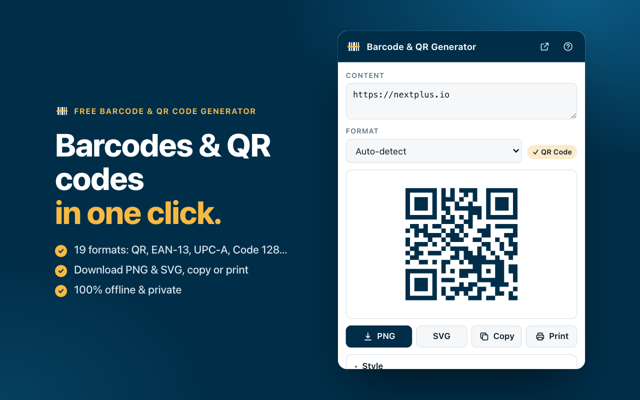 Free Barcode & QR Code Generator - 截图 3