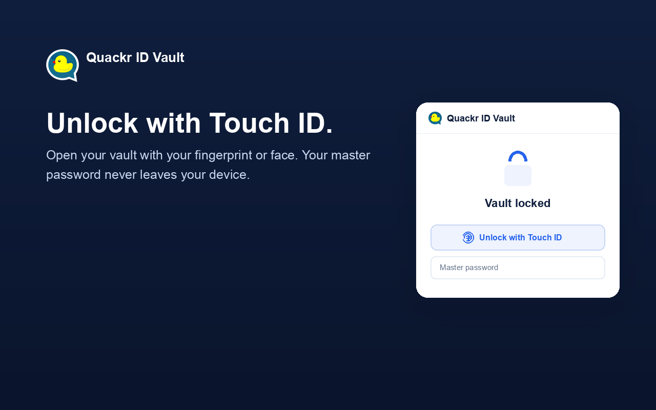 Quackr Vault — Password Manager & Autofill - 截图 5