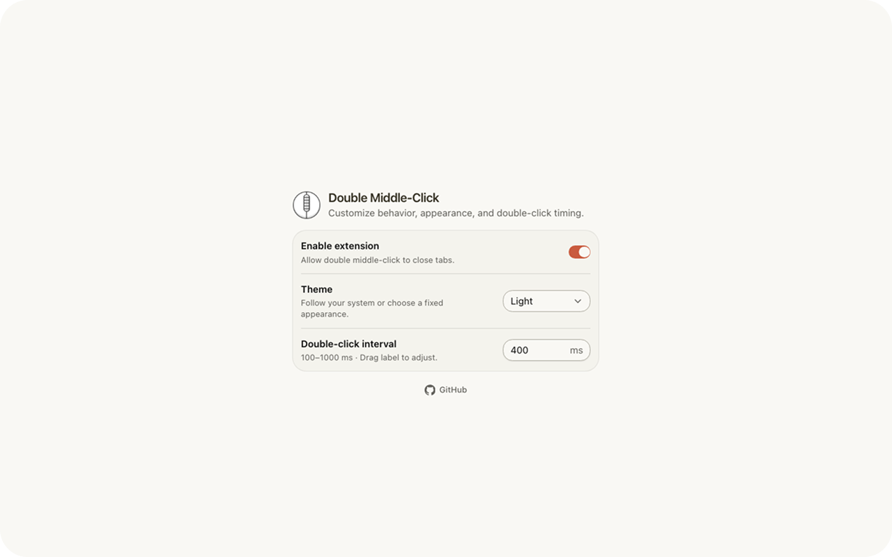 Double Middle-Click Close Tab - 截图 2