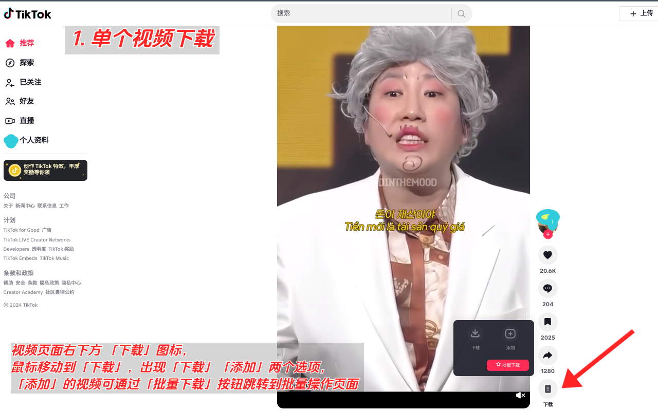 小T--Tiktok视频下载/批量获取助手 - 截图 1