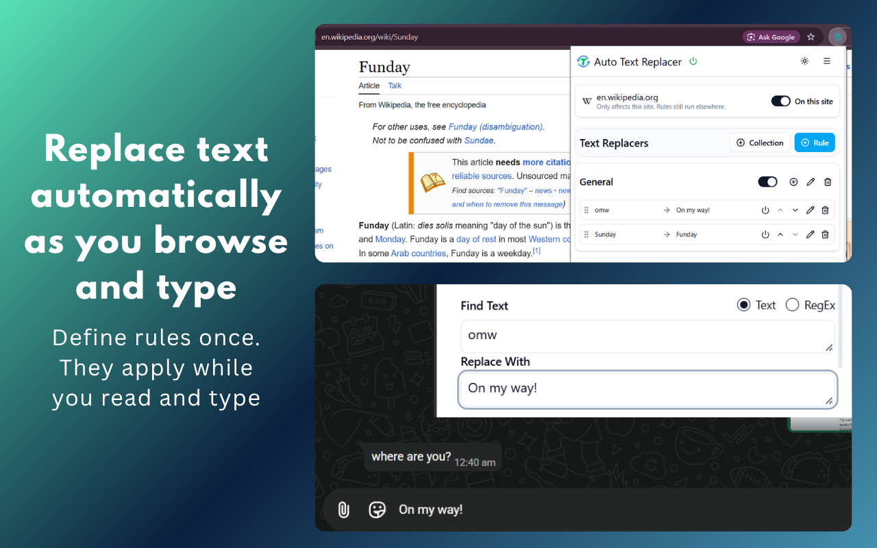 Auto Text Replacer - 截图 2