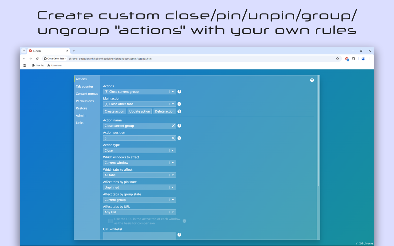 Close Other Tabs+ - 截图 1
