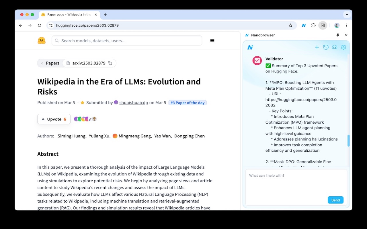 Nanobrowser: AI Web Agent & Automation - 截图 2
