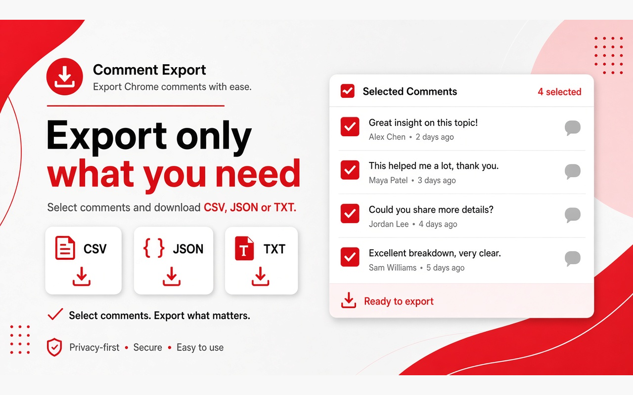 Comment Exporter for YouTube - 截图 3