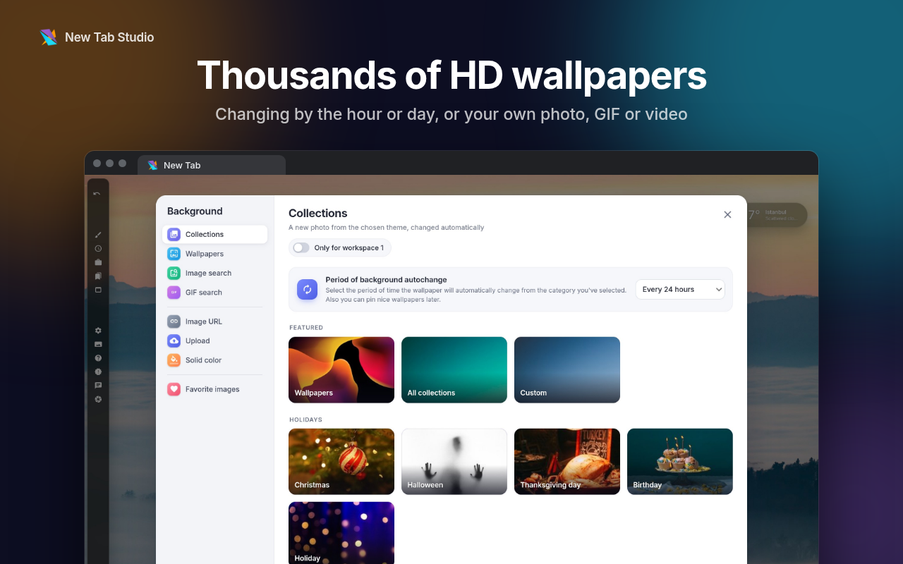 New Tab Studio：新标签页倒计时、小组件、习惯打卡与待办事项 - 截图 4