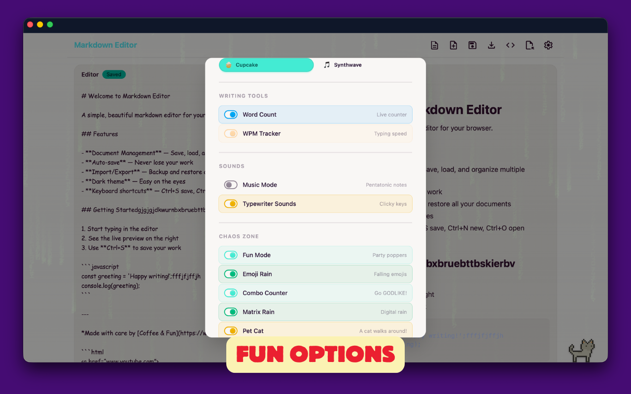 适用于 Chrome™ 的 Markdown 编辑器 - 截图 2