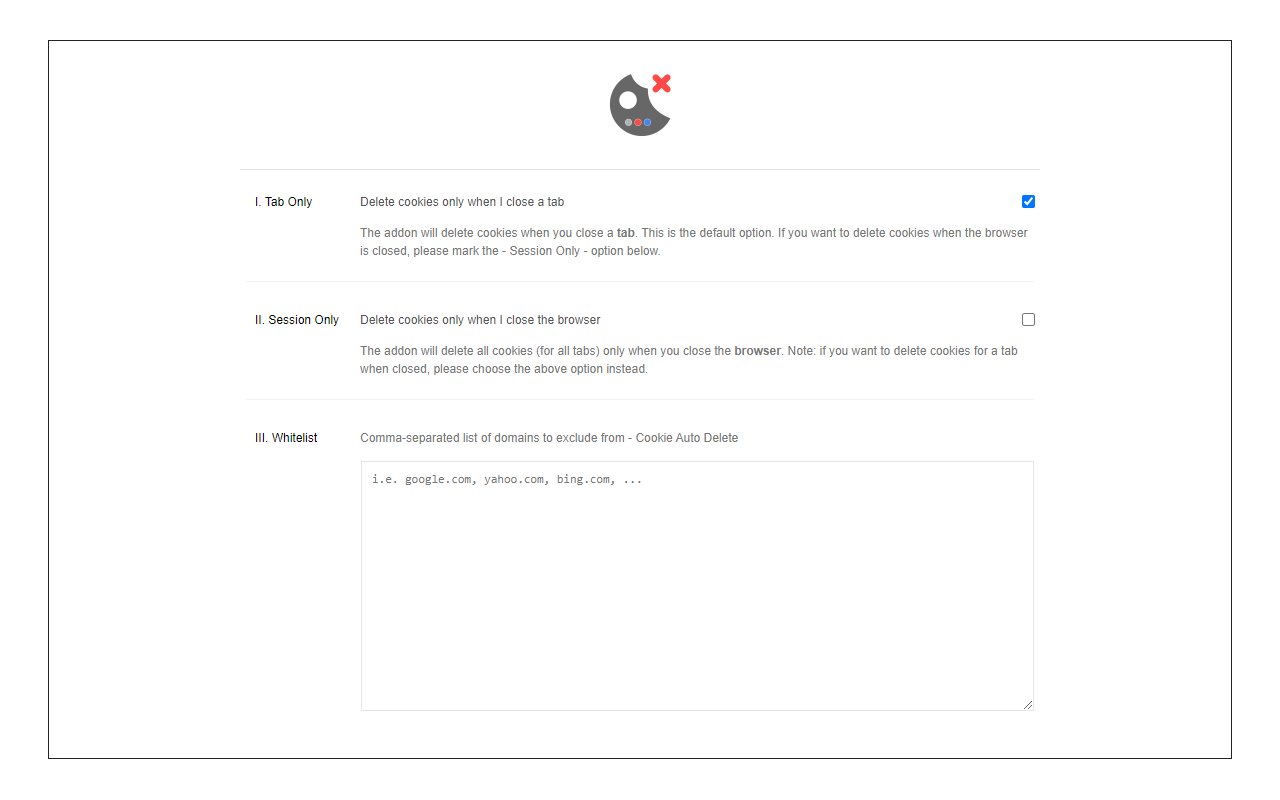 Cookie Auto Delete - 截图 2
