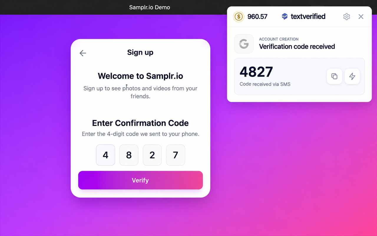 Textverified: SMS Verification Service - 截图 1
