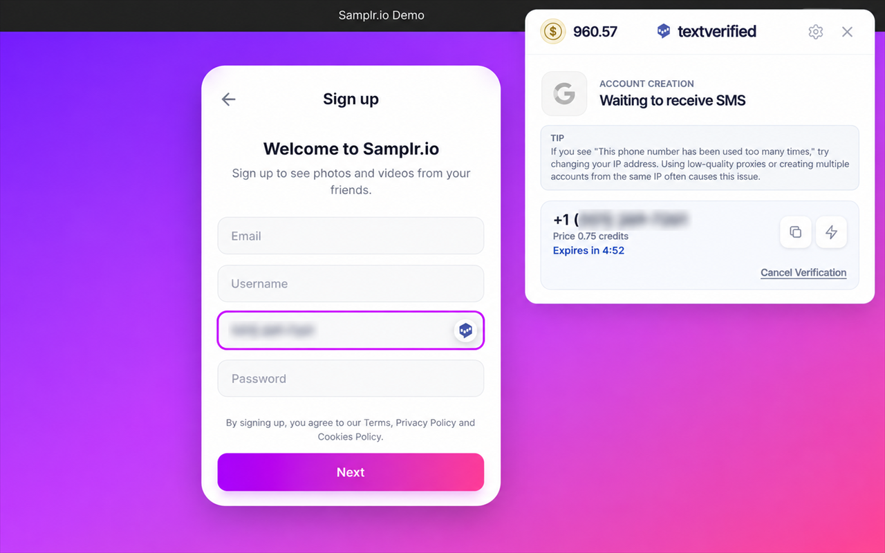 Textverified: SMS Verification Service - 截图 2