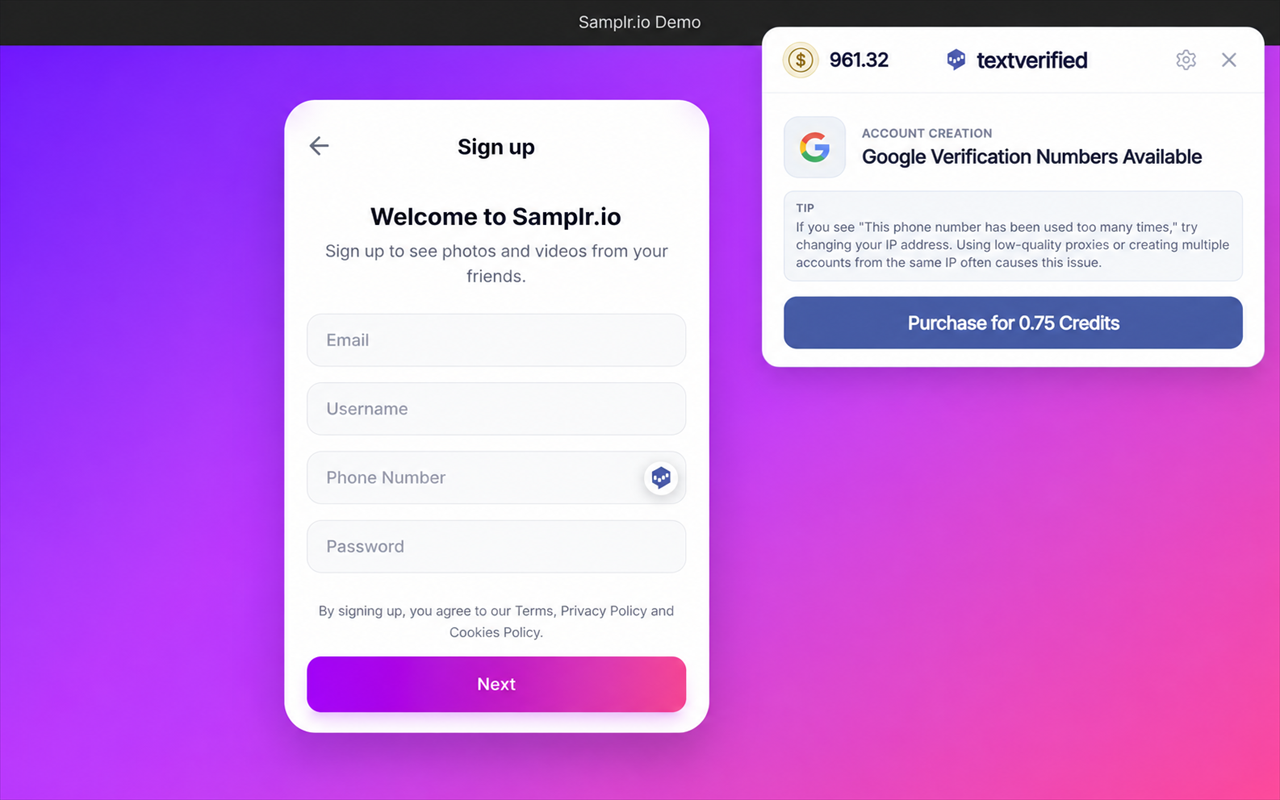 Textverified: SMS Verification Service - 截图 3