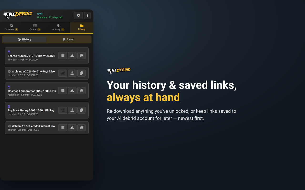 Alldebrid Extension - 截图 4