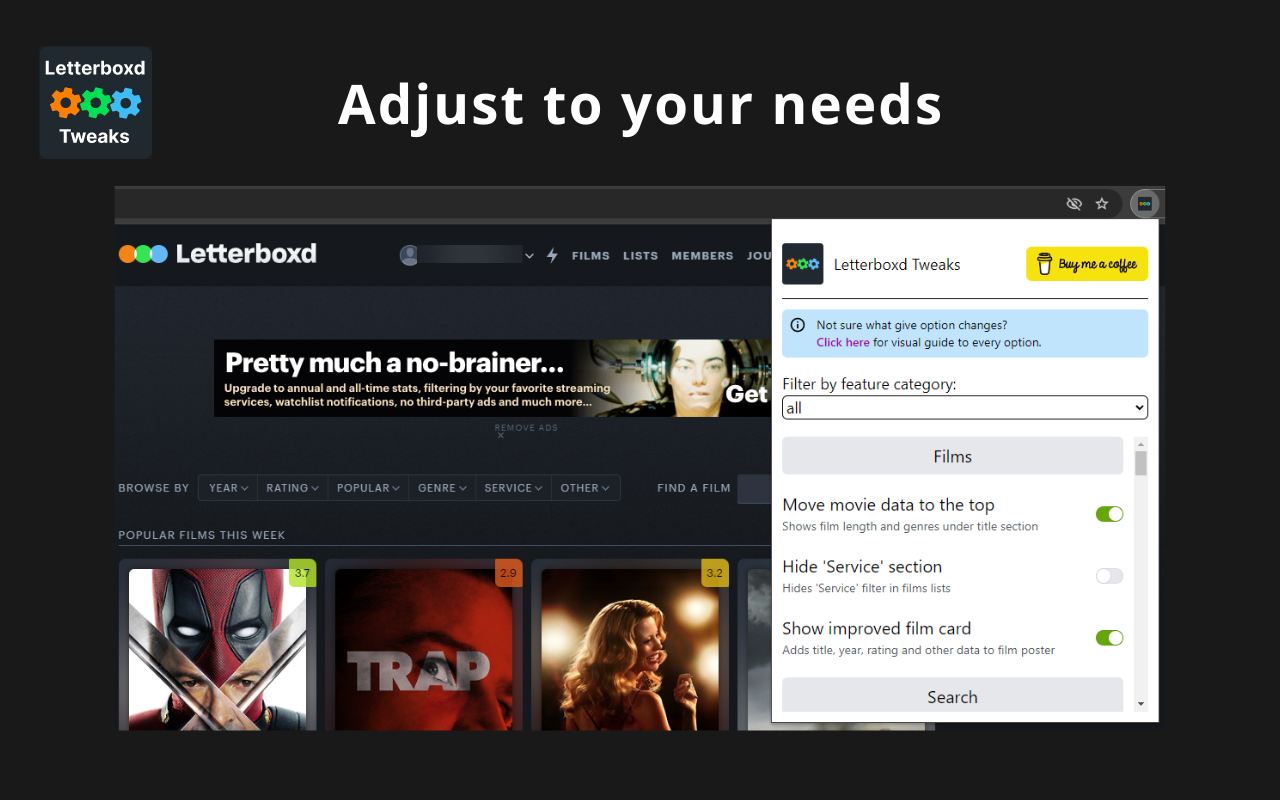 Letterboxd Tweaks - 截图 5