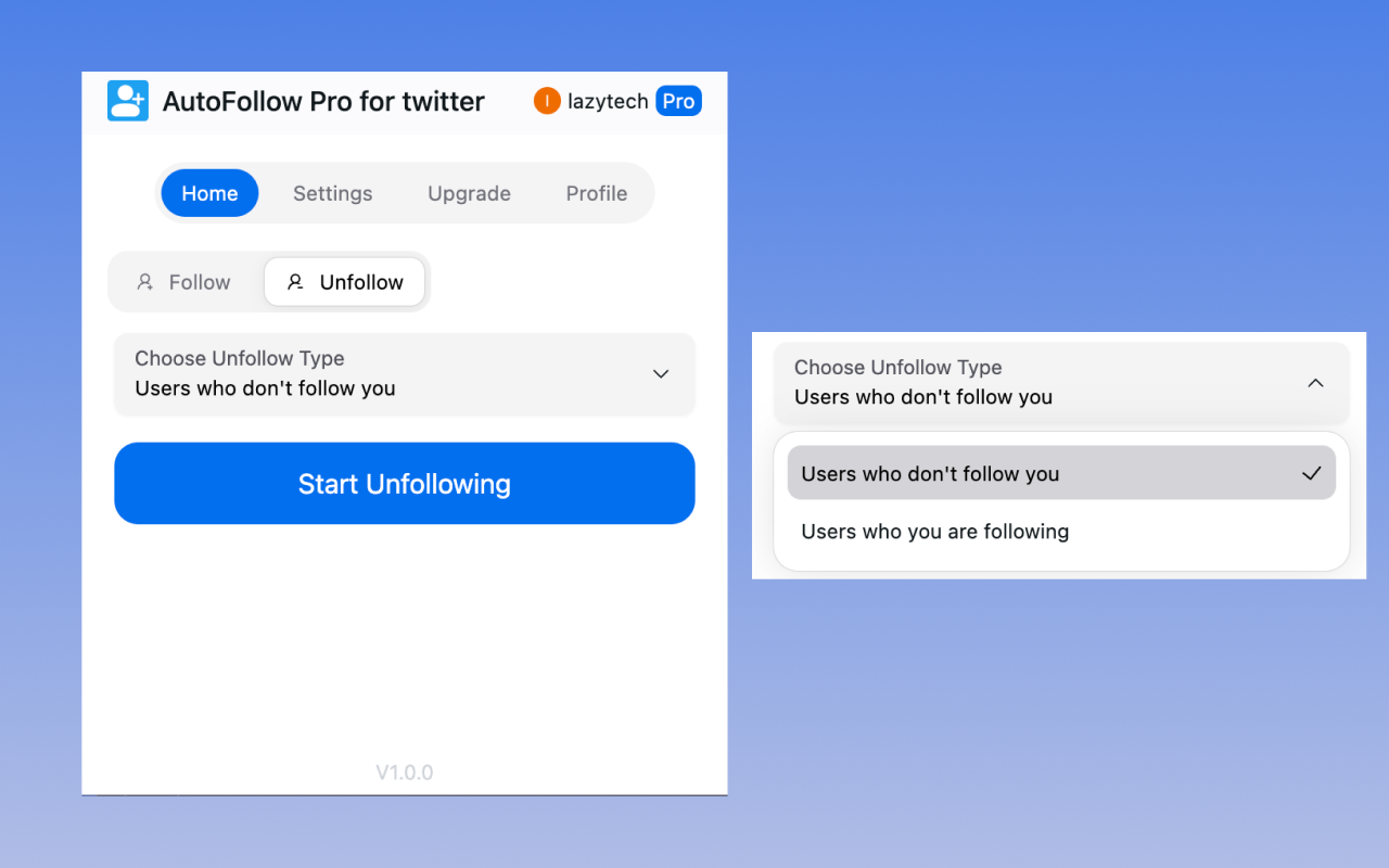 Twitter 自动关注 Pro - 截图 2