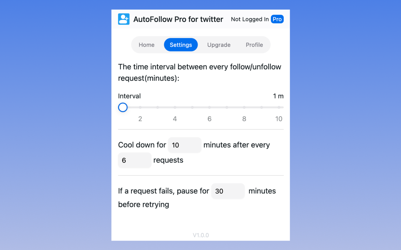 Twitter 自动关注 Pro - 截图 3
