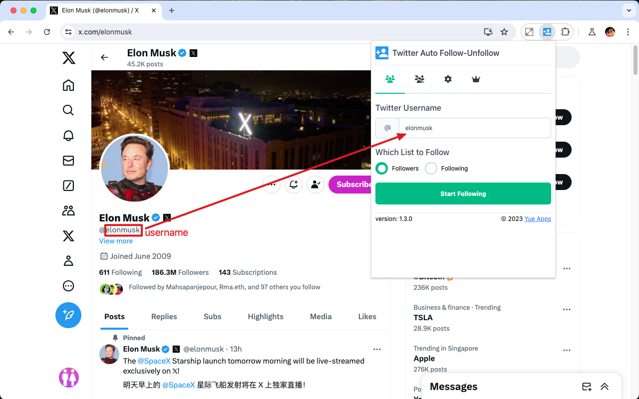 Twitter 自动关注取关 - 截图 1