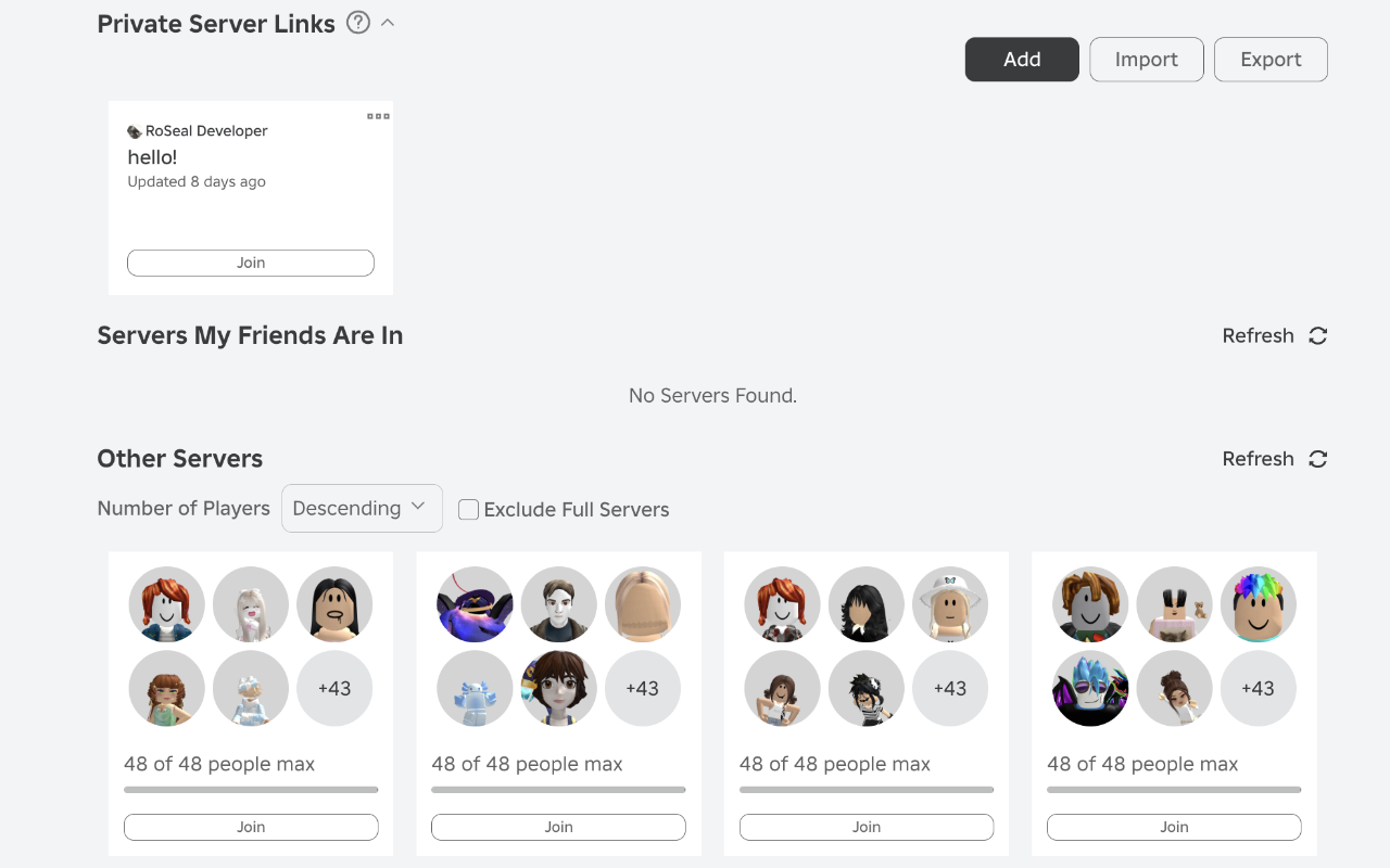 RoSeal - Augmented Roblox Experience - 截图 5
