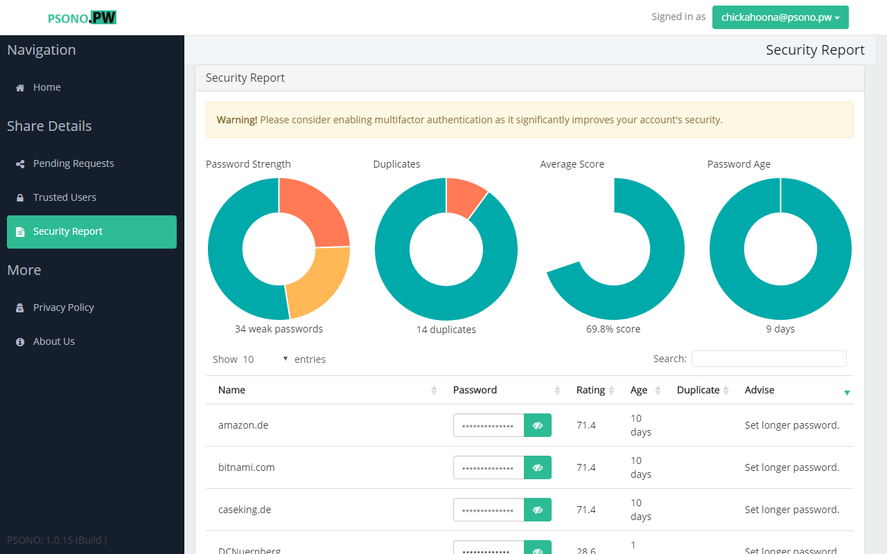 Psono - Free Password Manager - 截图 3
