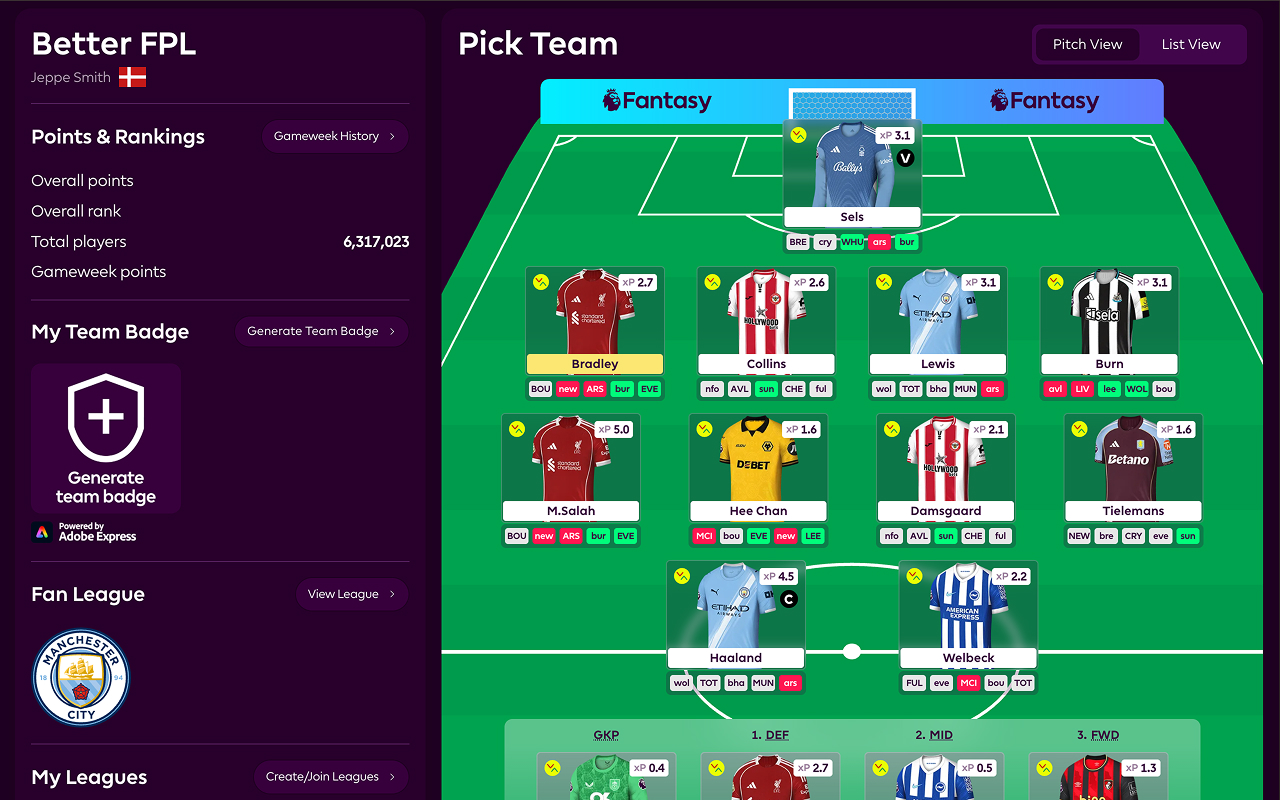 Better FPL - 截图 2