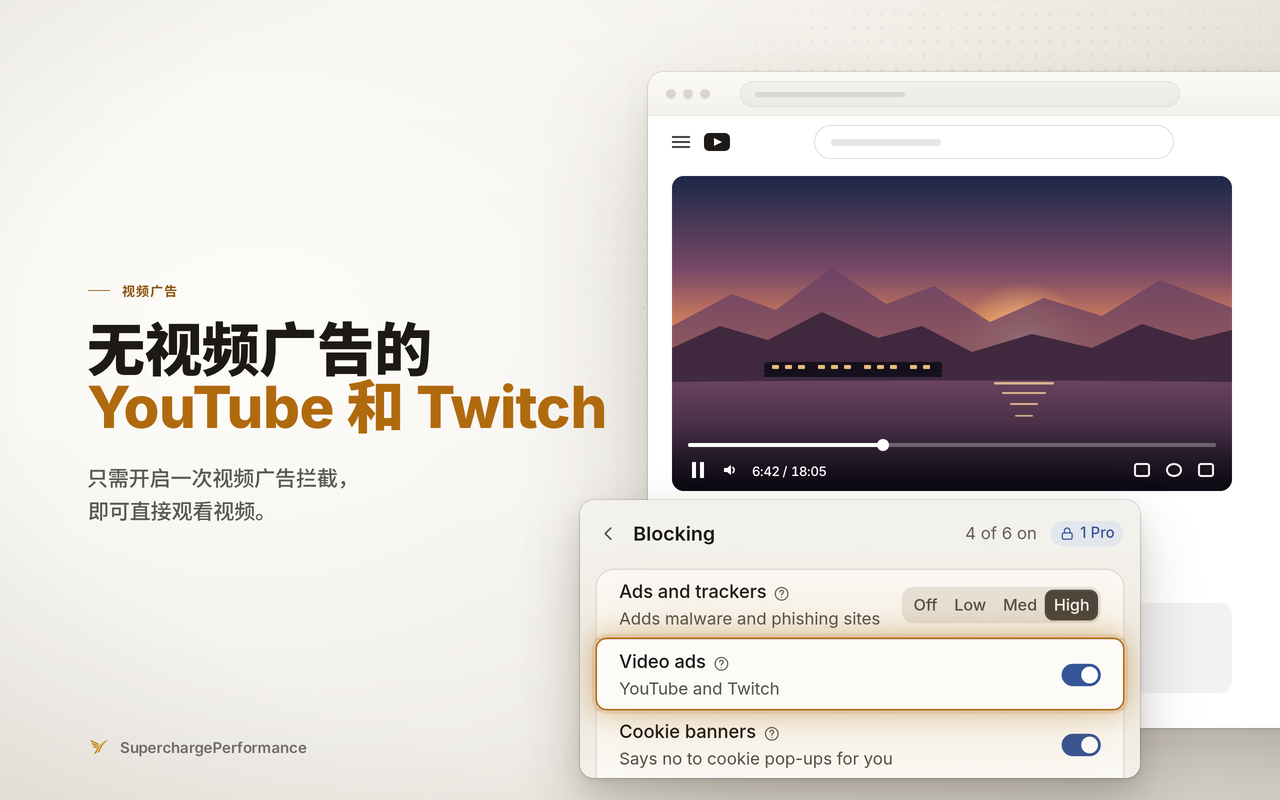 Chrome加速：标签休眠·省内存·广告拦截 | SuperchargeBrowser - 截图 2