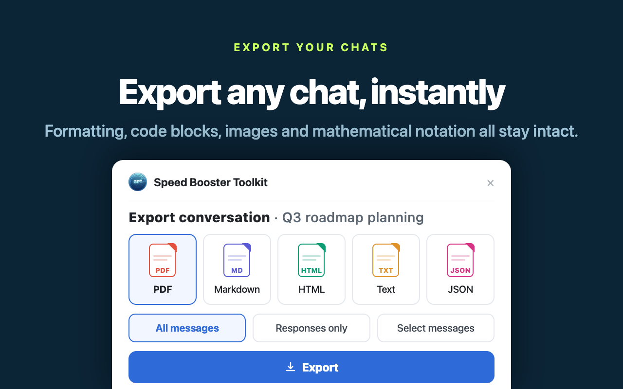 Speed Booster Toolkit for ChatGPT - 截图 4