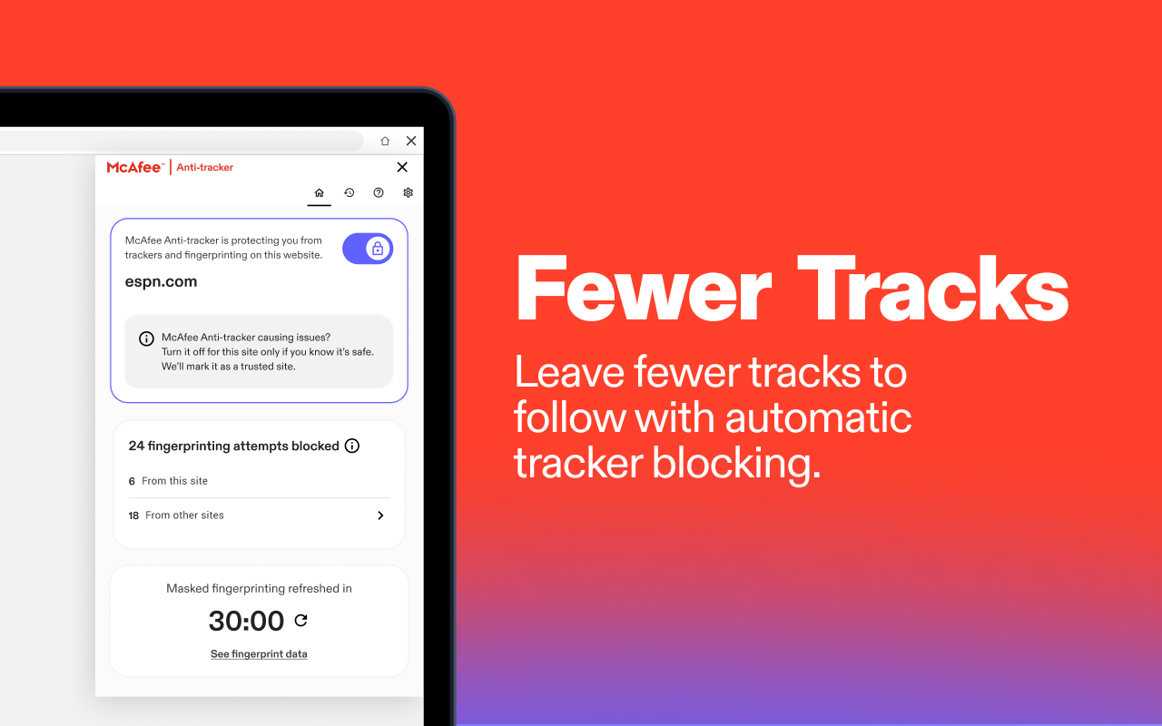 McAfee Anti-tracker - 截图 2
