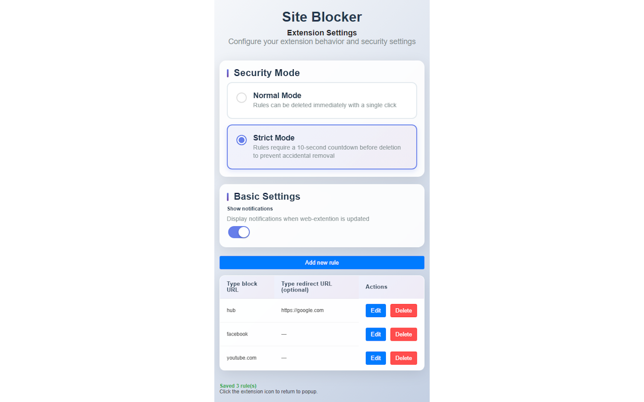 BlockDistraction – 网站屏蔽扩展 - 截图 4