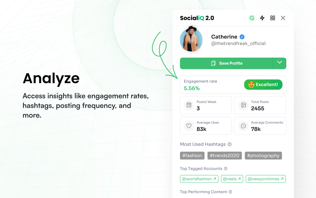 SocialiQ - Influencer Marketing Research Assistant - 截图 3