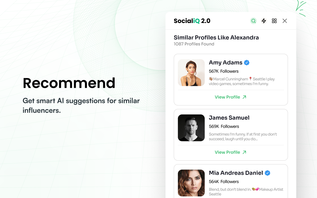 SocialiQ - Influencer Marketing Research Assistant - 截图 4